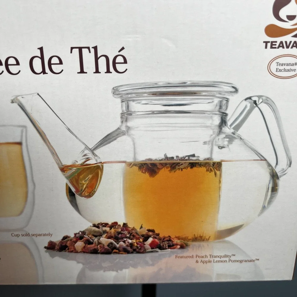 Teavana Musee de The Glass Teapot Verre Illumine Collection 40oz Clear 10004325